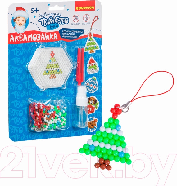 Изображение товара Развивающая игра Bondibon Новогодняя аквамозаика с Буки / ВВ4522