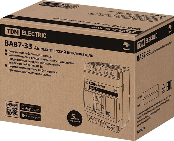 Изображение товара Выключатель автоматический TDM SQ0751-0010