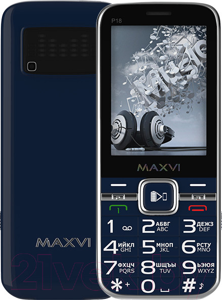 Изображение товара Мобильный телефон Maxvi P18 (синий)