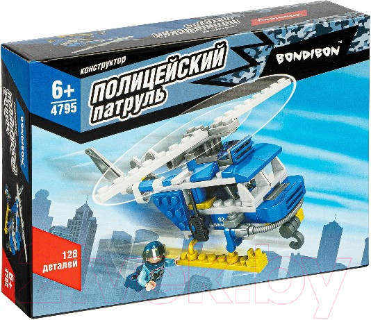 Изображение товара Конструктор Bondibon Полицейский Патруль. Вертолет / ВВ4795