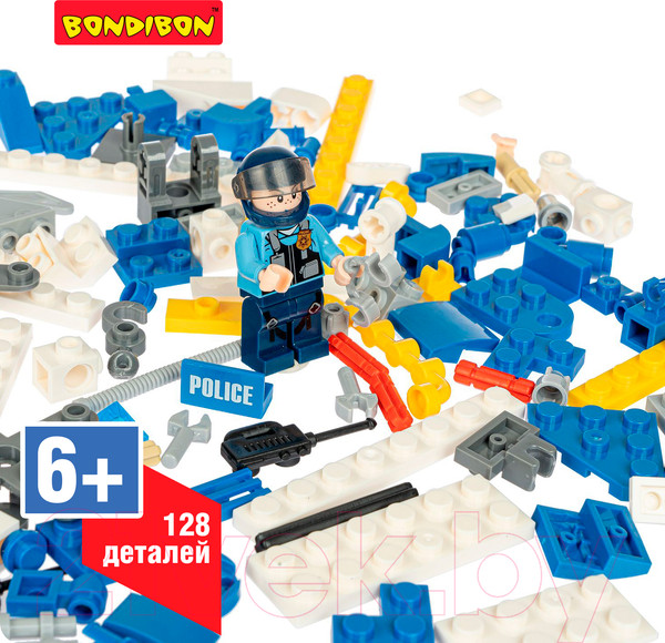 Изображение товара Конструктор Bondibon Полицейский Патруль. Вертолет / ВВ4795