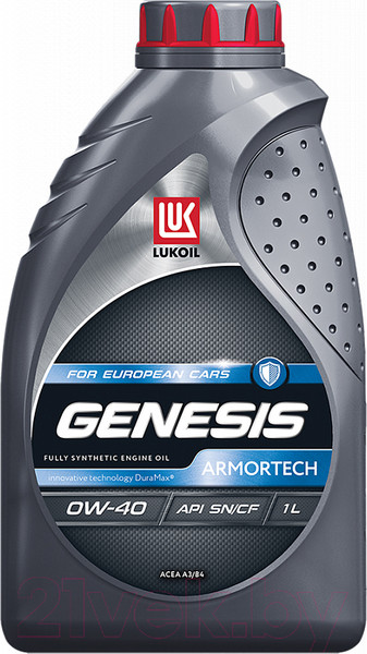 Изображение товара Моторное масло Лукойл Genesis Armortech 0W40 / 3150660 (1л)