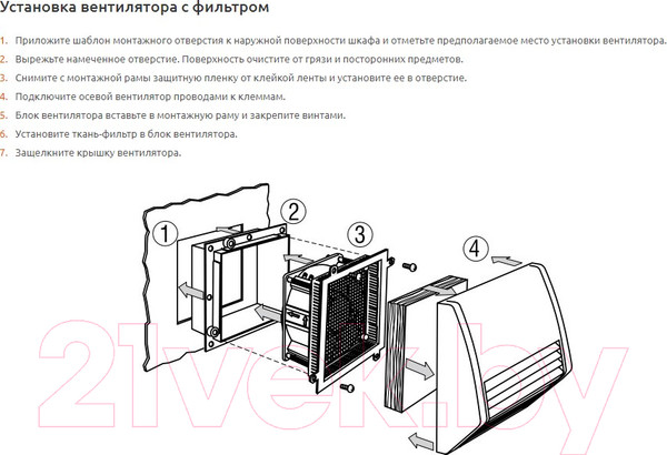 Изображение товара Вентилятор накладной КС FF 018-230В-15Вт-42-IP54 с фильтром / 1801000