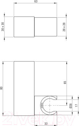 Изображение товара Душевой держатель Deante Square ANS N21U