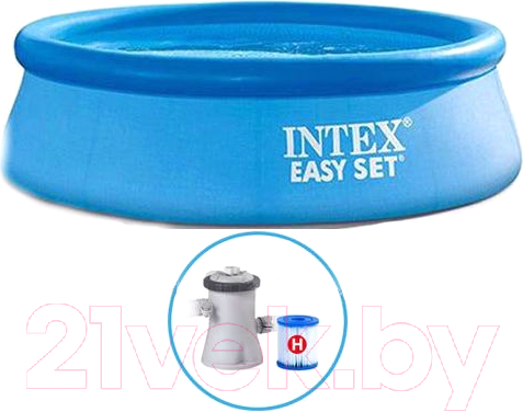 Изображение товара Надувной бассейн Intex Easy Set / 28108NP (244x61 с фильтром и насосом)