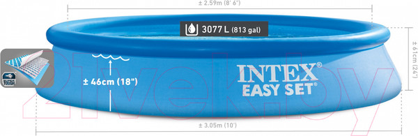 Изображение товара Надувной бассейн Intex Easy Set 28116NP (305x61)
