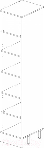 Изображение товара Шкаф-пенал кухонный Горизонт Мебель Ева 45 (мокко софт)