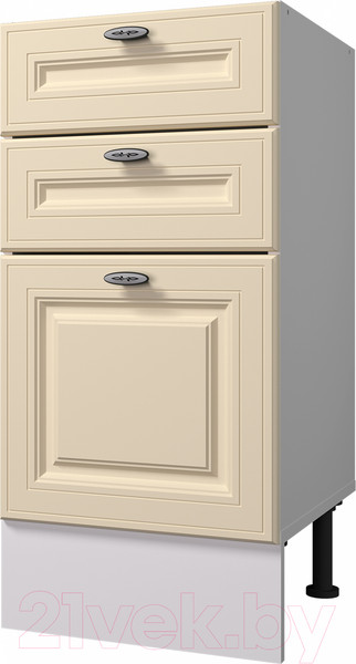 Изображение товара Шкаф-стол кухонный Горизонт Мебель Ева 40 3 ящика (тирамису софт)