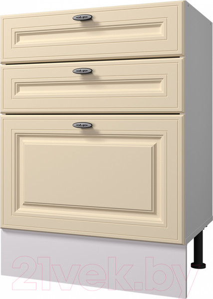 Изображение товара Шкаф-стол кухонный Горизонт Мебель Ева 60 3 ящика (тирамису софт)