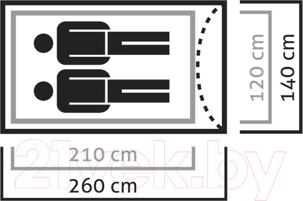 Изображение товара Палатка Salewa Litetrek II Light / 5622-5315 (Grey/Cactus)