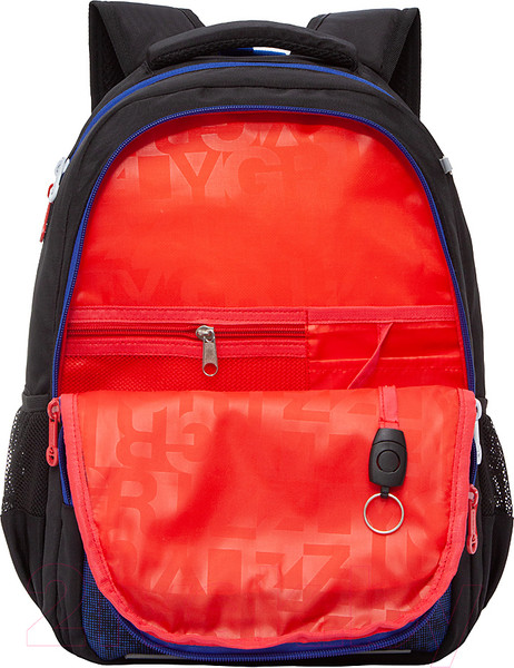 Изображение товара Школьный рюкзак Grizzly RB-154-2 (черный/синий)