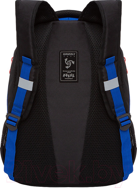 Изображение товара Школьный рюкзак Grizzly RB-154-2 (черный/синий)
