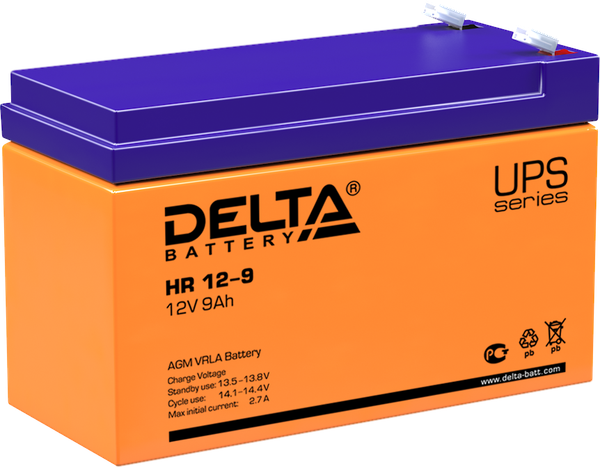 Изображение товара Аккумуляторная батарея DELTA HR 12-9