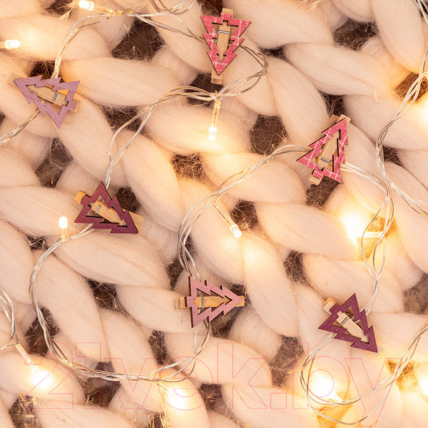 Изображение товара Набор прищепок декоративных Neon-Night Деревянные прищепки. Елочки / 504-032