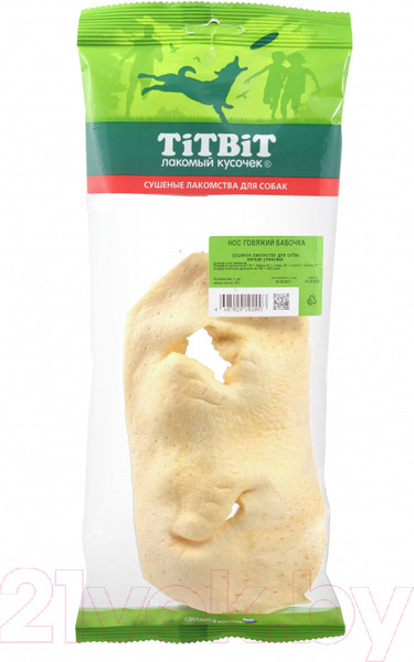 Изображение товара Лакомство для собак TiTBiT Нос говяжий бабочка / 2003