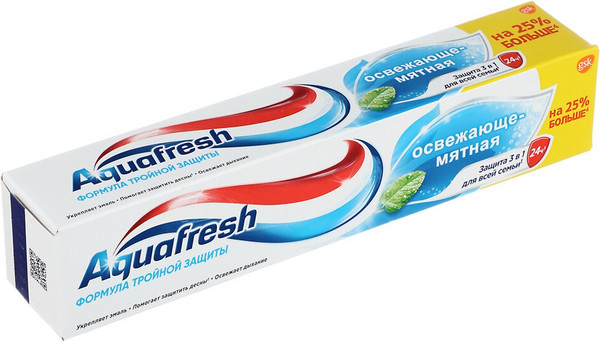 Изображение товара Зубная паста Aquafresh Fresh and Minty Освежающе-Мятная (125мл)