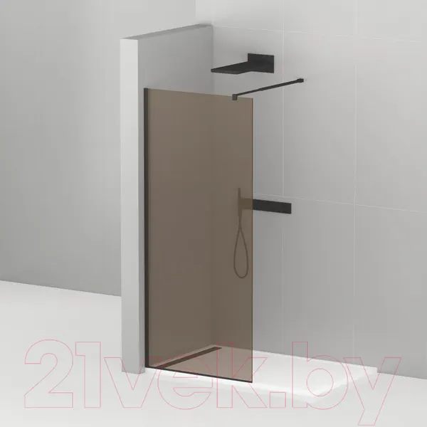 Изображение товара Душевая стенка Cezares Liberta-L-1-80-BR-Nero