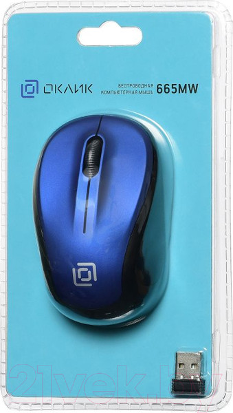 Изображение товара Мышь Оклик 665MW (черный/синий)