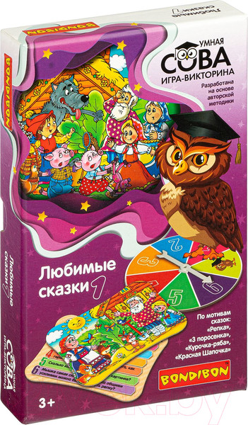 Изображение товара Настольная игра Bondibon Умная сова. Любимые сказки 1 / ВВ4835