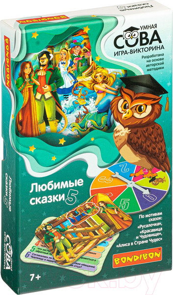 Изображение товара Настольная игра Bondibon Умная сова. Любимые сказки 5 / ВВ4841