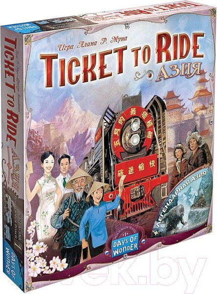 Изображение товара Дополнение к настольной игре Мир Хобби Ticket to Ride: Азия / 915274