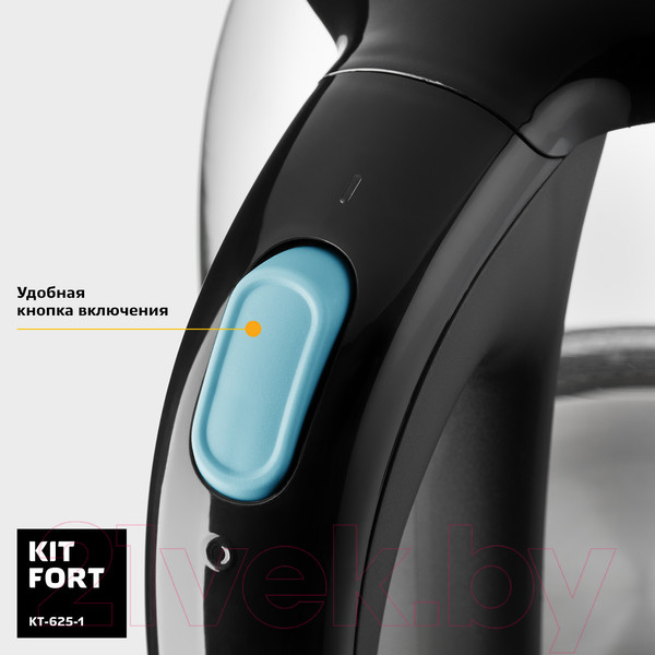 Изображение товара Электрочайник Kitfort KT-625-1 (голубой)