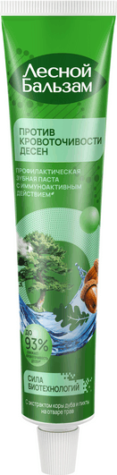 Изображение товара Зубная паста Лесной бальзам С экстрактами коры дуба и пихты на отваре трав профилактическая (75мл)