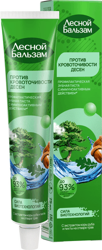 Изображение товара Зубная паста Лесной бальзам С экстрактами коры дуба и пихты на отваре трав профилактическая (75мл)