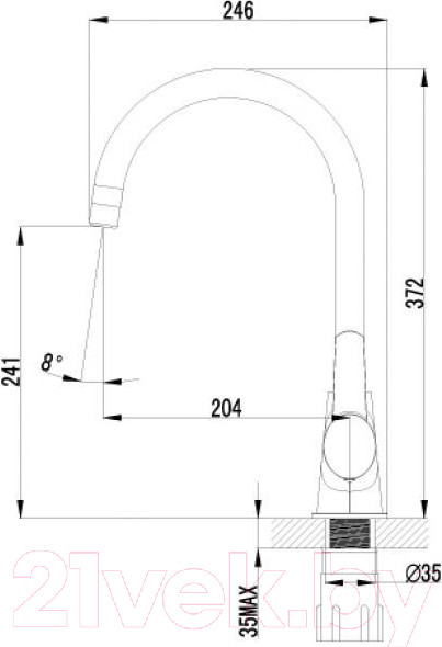 Изображение товара Смеситель LEMARK Atlantiss LM3255C