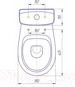 Изображение товара Унитаз напольный Rosa Соло (черный)