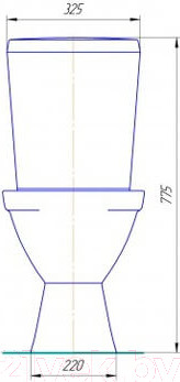 Изображение товара Унитаз напольный Rosa Соло (черный)