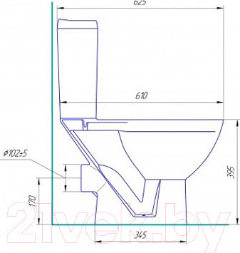 Изображение товара Унитаз напольный Rosa Соло (черный)