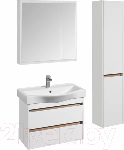 Изображение товара Шкаф с зеркалом для ванной Акватон Нортон 80 (1A249202NT010)