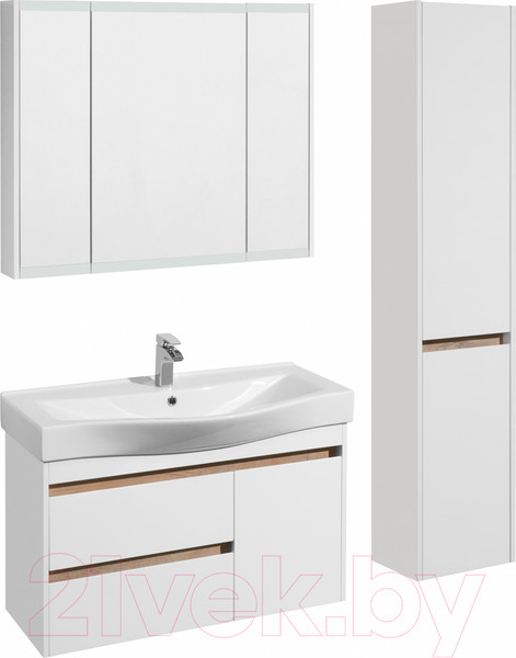 Изображение товара Шкаф с зеркалом для ванной Акватон Нортон 100 (1A249302NT010)