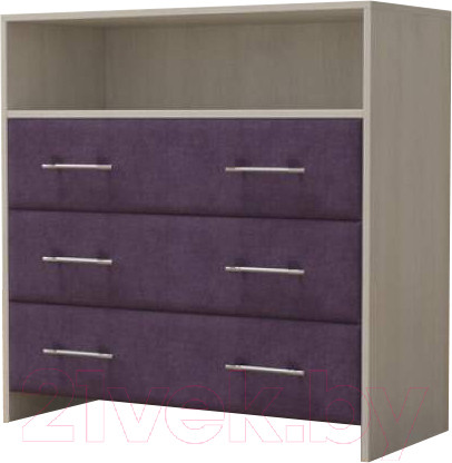 Изображение товара Комод Proson Varna 90x40x90 (дуб шамони светлый/фиолетовый)