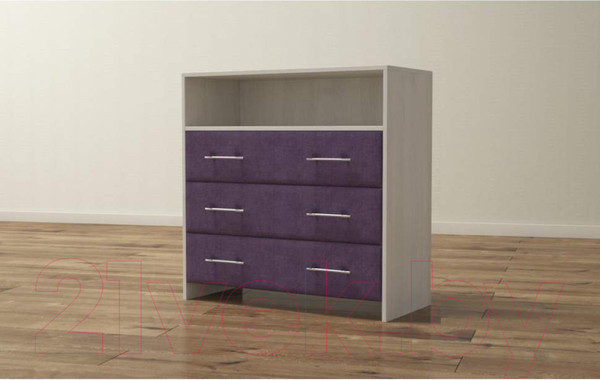 Изображение товара Комод Proson Varna 90x40x90 (дуб шамони светлый/фиолетовый)