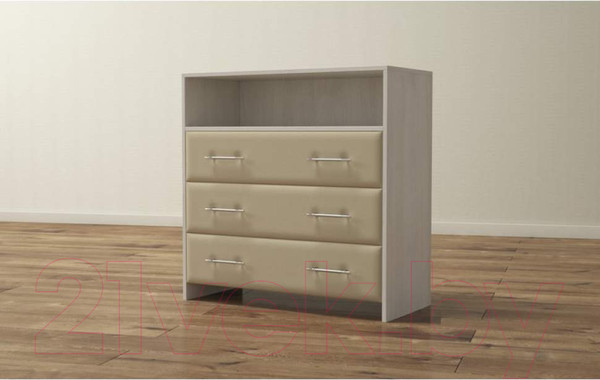 Изображение товара Комод Proson Varna 90x40x90 (дуб шамони светлый/бежевый Terra-101)