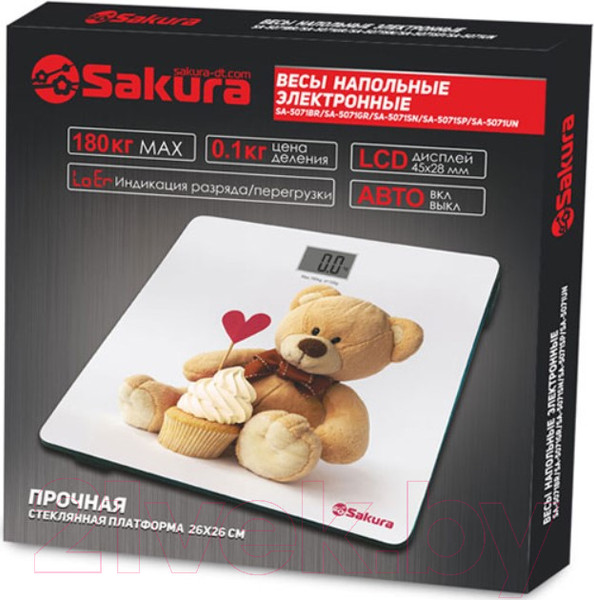 Изображение товара Напольные весы электронные Sakura SA-5071BR (медвежонок)