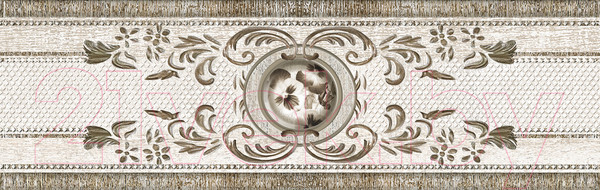 Изображение товара Бордюр Beryoza Ceramica Астерия светло-бежевый (300х95)