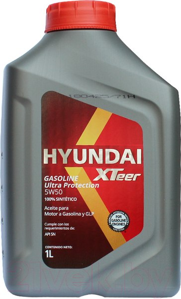Изображение товара Моторное масло Hyundai XTeer XTeer Gasoline Ultra Protection 5W50 / 1011129 (1л)