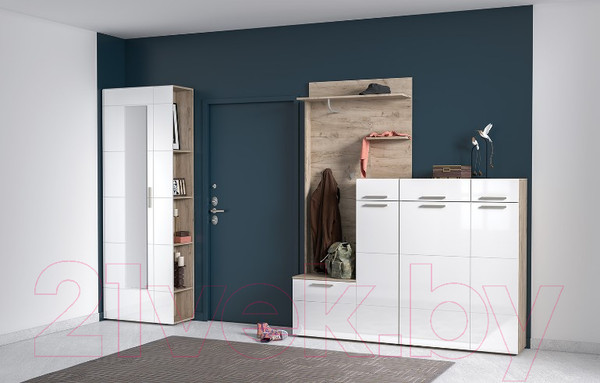 Изображение товара Угловое окончание для шкафа Mobi Лайн 10.141 (дуб серый Craft K 002 PW/белый глянец ПВХ)