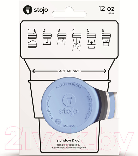 Изображение товара Многоразовый стакан Stojo Небо / S1 SKY-C