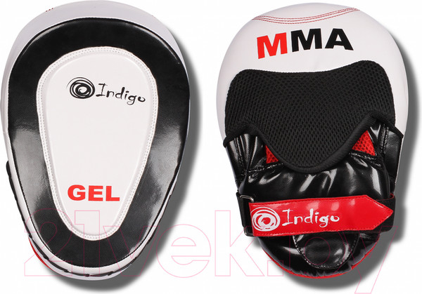 Изображение товара Боксерские лапы Indigo Sport 250045 (белый/черный)