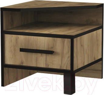 Изображение товара Прикроватная тумба Ивару Лофт 12 1ящ (дуб крафт золотой/черный)