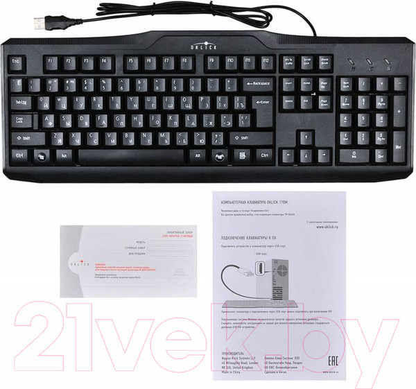 Изображение товара Клавиатура Оклик 170M (черный)