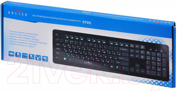 Изображение товара Клавиатура Оклик 870S (черный)
