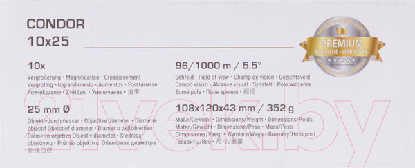 Изображение товара Бинокль Bresser Condor UR 10x25 / 73743