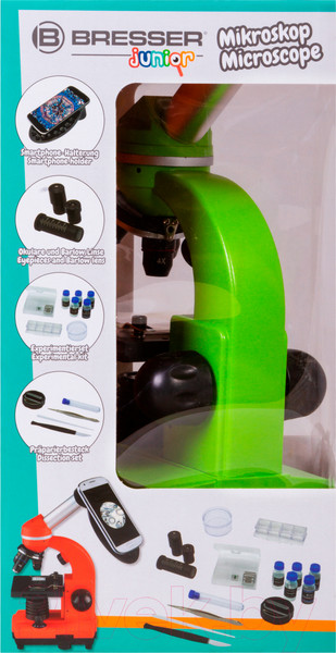 Изображение товара Микроскоп оптический Bresser Junior Biolux SEL 40-1600x / 74319 (зеленый)