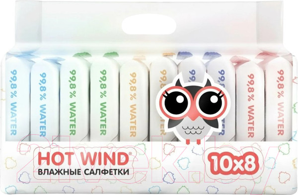 Изображение товара Влажные салфетки Lovular Hot Wind / 429172 (10x8шт)