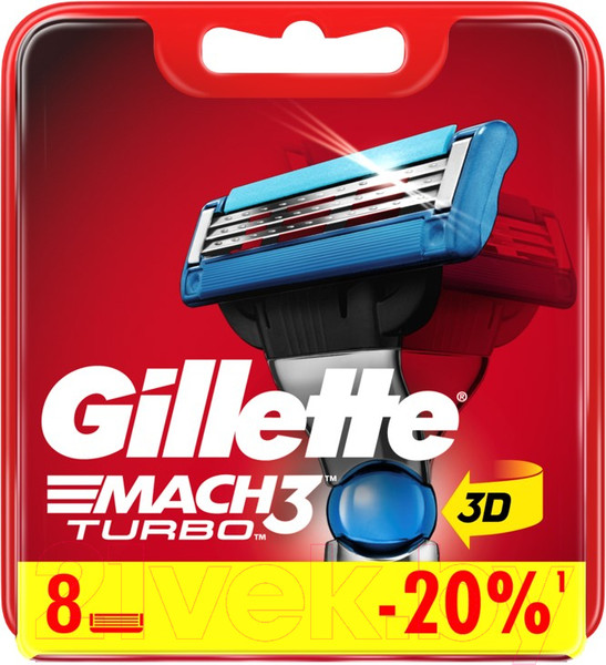 Изображение товара Набор сменных кассет Gillette Mach3 Turbo (8шт)